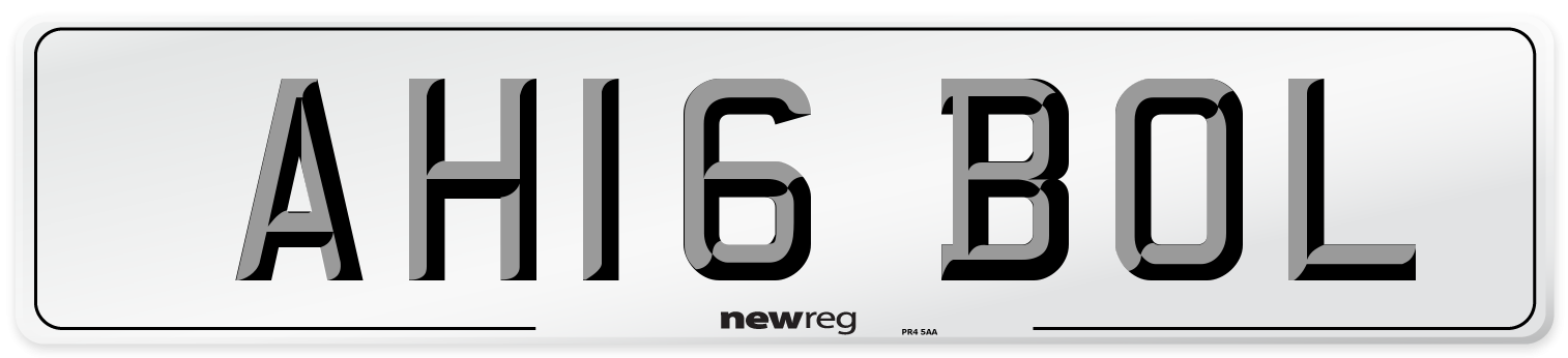 AH16 BOL Number Plate from New Reg